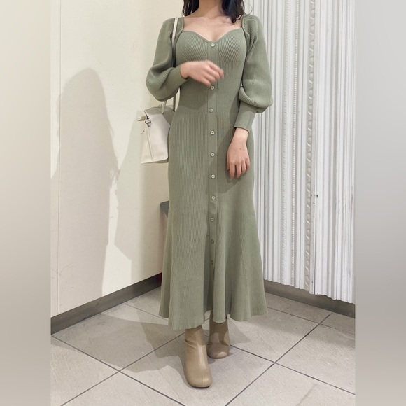 Snidel Women's SusTaina Button Front Knit Dress - Picture 7 of 9